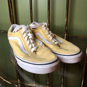 Pastel Yellow Old Skool School Vans